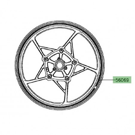 Liseré de jantes Kawasaki Z900 A2 (2018-2019) | Moto Shop 35
