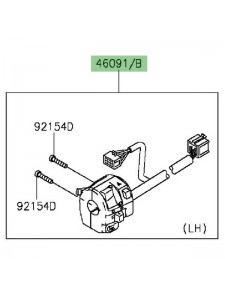 Commodo gauche Kawasaki Z1000 (2014-2016) | Réf. 460910330