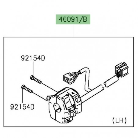Commodo gauche Kawasaki Z1000 (2014-2016) | Réf. 460910330