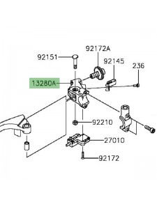 Support levier d'embrayage Kawasaki Z1000 (2014-2016) | Réf. 132801160