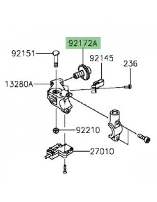 Molette réglage embrayage Kawasaki Z1000 (2014-2016) | Réf. 921721060