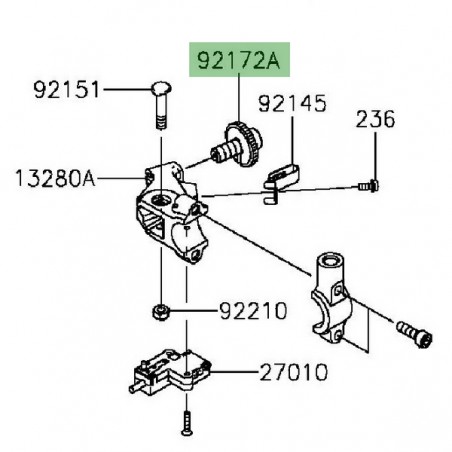 Molette réglage embrayage Kawasaki Z1000 (2014-2016) | Réf. 921721060