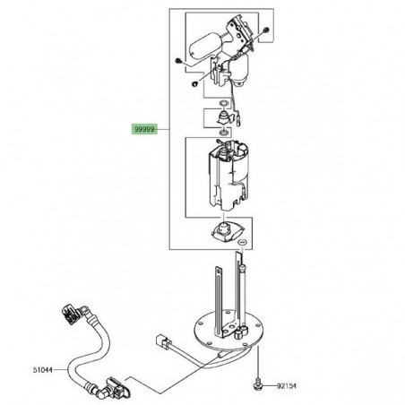 Kit filtre à essence d'origine Kawasaki 999990522 | Moto Shop 35