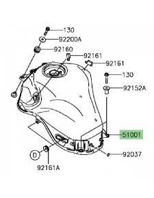 Réservoir à essence d'origine Kawasaki Z900 (2017-2019) | Moto Shop 35