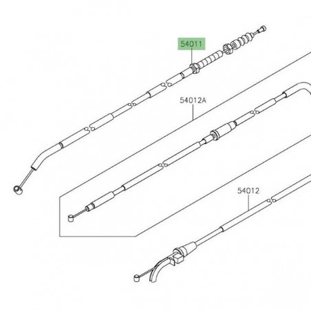 Câble d'embrayage Kawasaki Z650 (2017-2024) | Réf. 540110617
