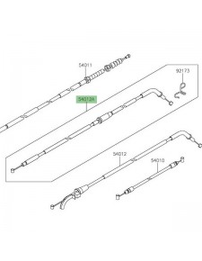 Câble fermeture des gaz Kawasaki Z650 (2017-2024) | Réf. 540120641