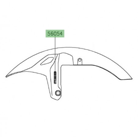 Autocollant "ABS" garde-boue avant Kawasaki Z650 (2017 et +) | Moto Shop 35