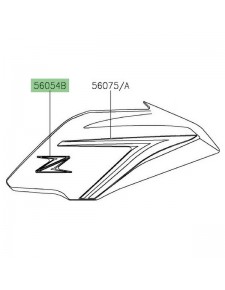 Autocollant "Z" écope latérale Kawasaki Z650 (2017-2018)