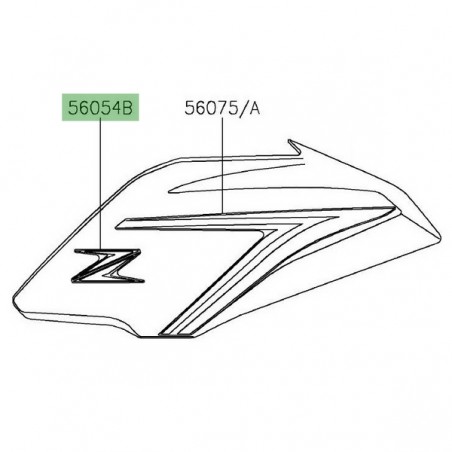 Autocollant "Z" écope latérale Kawasaki Z650 (2017-2018) | Moto Shop 35