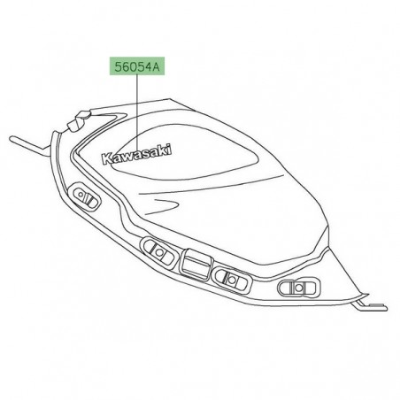 Autocollant "Kawasaki" réservoir Kawasaki Z650 (2017-2019) | Moto Shop 35