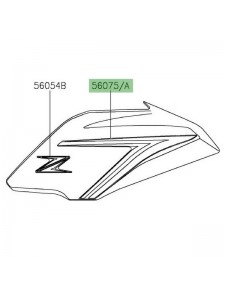 Autocollant écope de radiateur Kawasaki Z650 (2017 et +) | Moto Shop 35