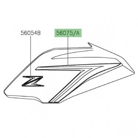 Autocollant écope de radiateur Kawasaki Z650 (2017 et +) | Moto Shop 35