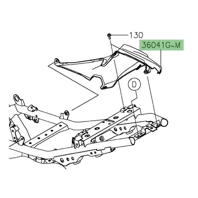 Coque arrière droite Kawasaki Z650 (2017-2019) | Moto Shop 35
