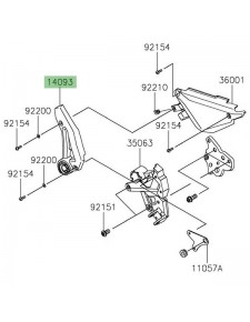 Cache pivot gauche Kawasaki Z650 (2017-2019) | Réf. 14093048054N