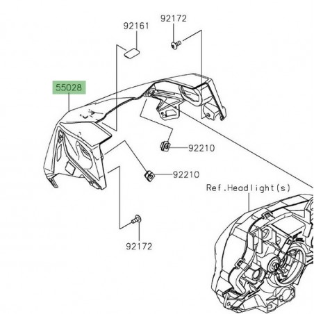 Tête de fourche Kawasaki Z650 (2017-2019) | Réf. 550280587