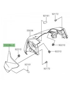 Flanc tête de fourche gauche Kawasaki Z650 (2017-2019) | Moto Shop 35