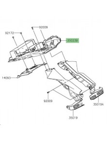 Passage de roue arrière Kawasaki Z650 (2017-2024)