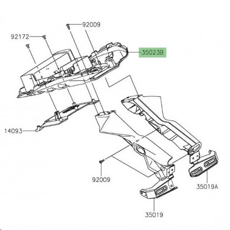 Passage de roue arrière Kawasaki Z650 (2017-2024) | Réf. 350230419