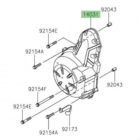 Carter d'alternateur Kawasaki Z650 (2017-2019) | Réf. 140310606
