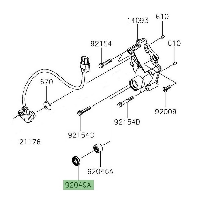 Joint spi carter de transmission Kawasaki Z650 (2017-2019) | Réf. 920491519