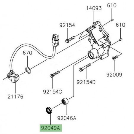Joint spi carter de transmission Kawasaki Z650 (2017-2019) | Réf. 920491519