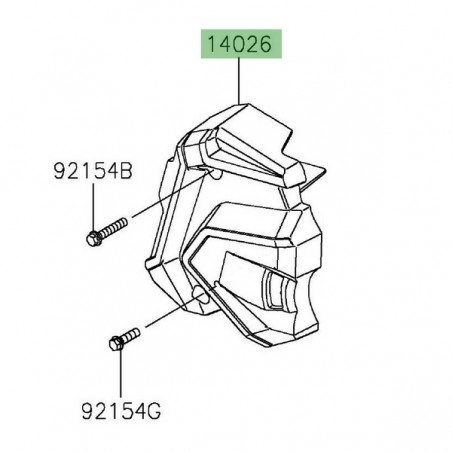Carter pignon sortie de boîte Kawasaki 140260128 | Moto Shop 35