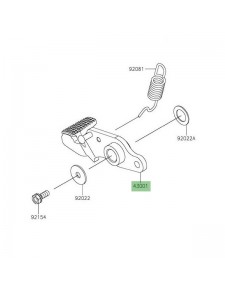 Pédale de frein Kawasaki 430010748