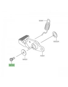 Vis de fixation pédale de frein Kawasaki Z650 (2017-2022) | Réf. 921540935