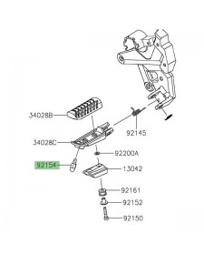 Téton repose-pieds Kawasaki 921540838 | Moto Shop 35