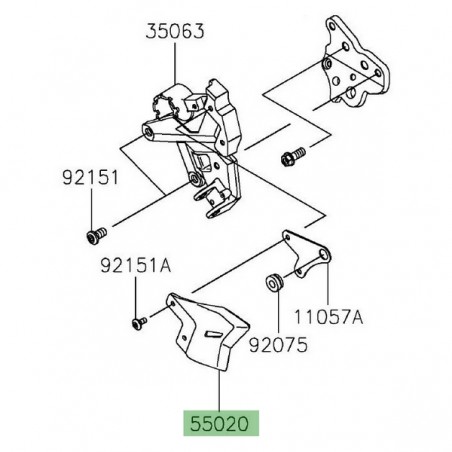 Protection de talon gauche Kawasaki Z650 (2017-2024) | Réf. 550201956