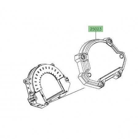 Dessus de compteur Kawasaki Z650 (2017-2019) | Réf. 250230126
