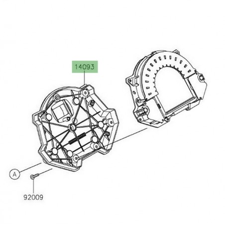 Dessous de compteur Kawasaki Z650 (2017-2019) | Réf. 140930526