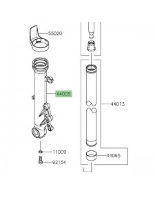 Fourreau de fourche gauche Kawasaki Z650 (2017-2019) | Réf. 44005011532A