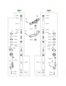 Fourche complète Kawasaki Z650 (2017-2019)