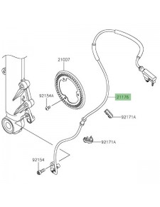 Câble ABS avant Kawasaki Ninja 650 (2017-2019) | Réf. 211760827