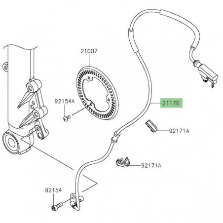 Câble ABS avant Kawasaki Ninja 650 (2017-2019) | Réf. 211760827