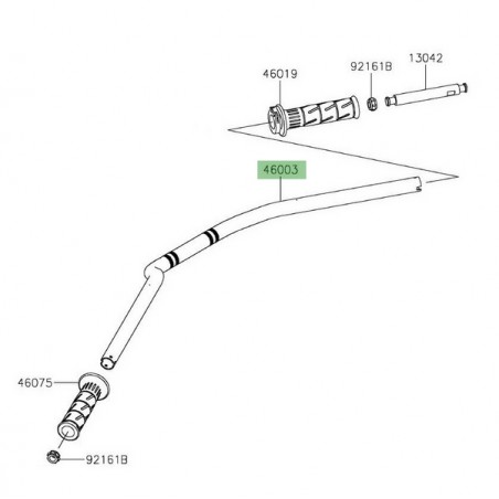 Guidon d'origine Kawasaki Z650 (2017-2022) | Réf. 46003067118R
