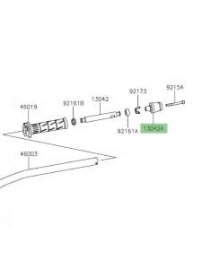 Embout de guidon Kawasaki Z650 (2017-2019) | Réf. 130420753