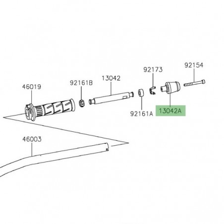 Embout de guidon Kawasaki Z650 (2017-2019) | Réf. 130420753