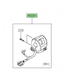 Commodo droit Kawasaki Z650 (2017 et +) | Réf. 460910485