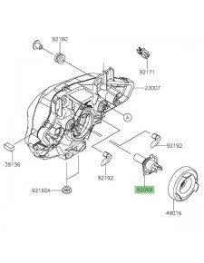 Ampoule H4 optique avant Kawasaki Z650 (2017-2019)