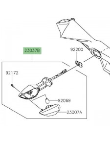 Clignotant arrière gauche Kawasaki Z650 (2017-2019) | Réf. 230370543