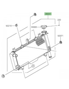 Radiateur Kawasaki Z650 (2017-2019) | Réf. 390610724