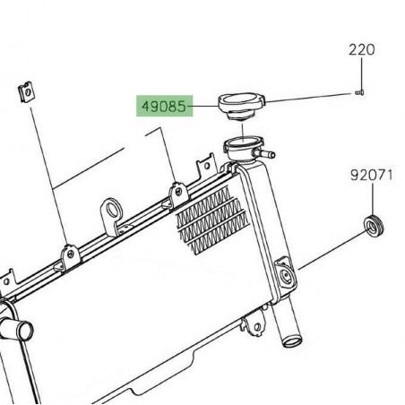 Bouchon de radiateur Kawasaki Z650 (2017-2019) | Réf. 490850013