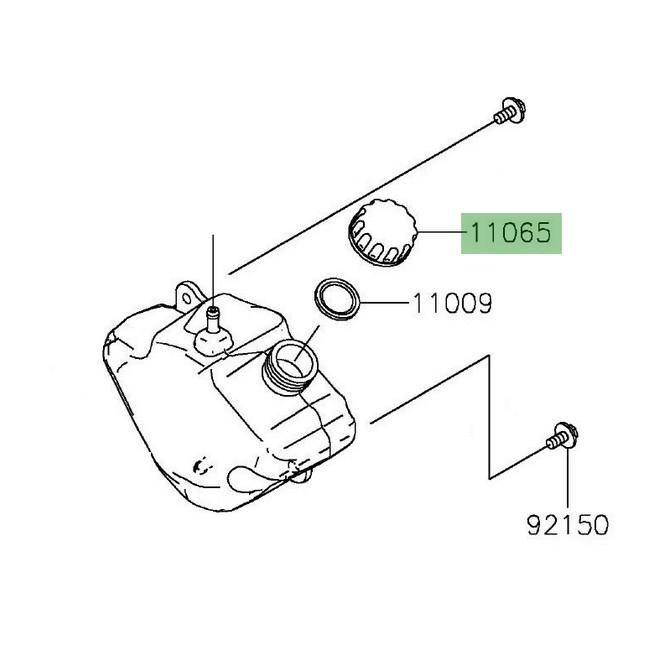Bouchon de vase d'expansion Kawasaki 110650962 | Moto Shop 35