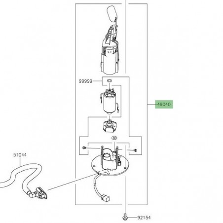 Pompe à essence d'origine Kawasaki 490400754 | Moto Shop 35
