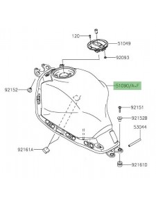 Réservoir à essence Kawasaki Z650 (2017-2019) | Moto Shop 35