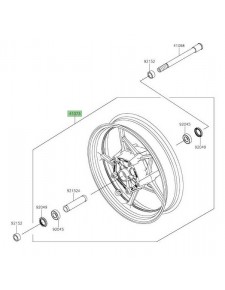 Jante avant Kawasaki Z650 (2017-2019) | Réf. 410730702QT