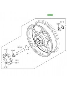 Jante arrière Kawasaki Z650 (2107 et +) | Réf. 410730704QT