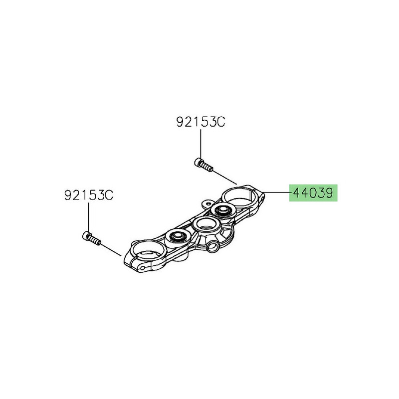 Té de fourche supérieur Kawasaki 44039016718R | Moto Shop 35
